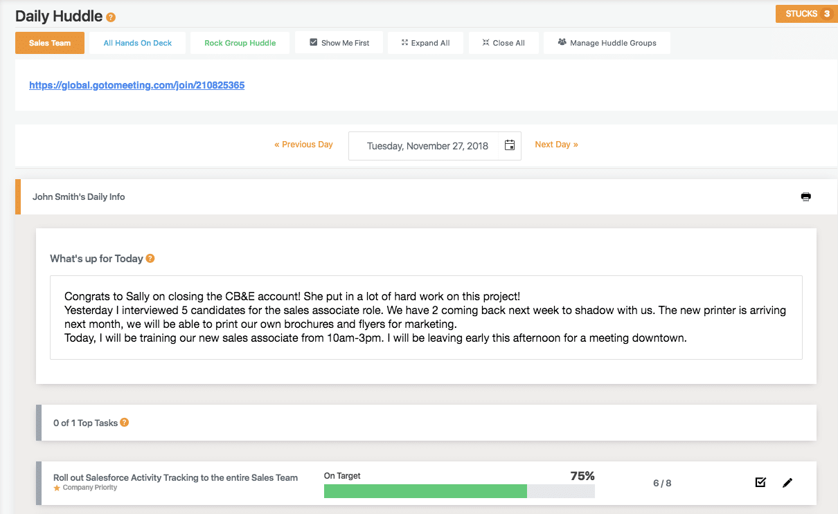 Align Huddle Tool